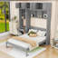 Lit escamotable avec armoires, bureau encastré et tablettes Murphy-640305419-640305409