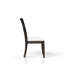 Chaise d'appoint de couleur chocolat avec assise rembourrée et structure en échelle
