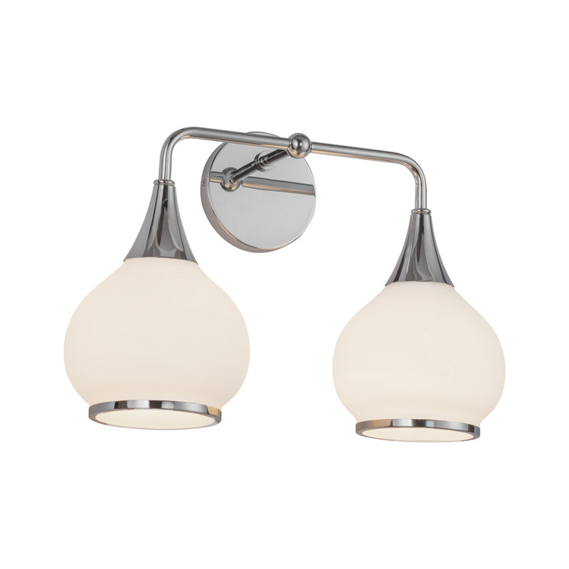 Éclairage pour meuble-lavabo Marsi, Chrome, 2, Verre opale mat