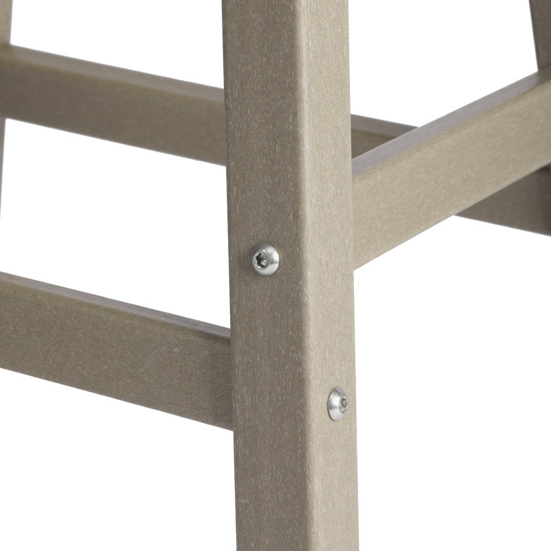 Tabouret d'extérieur Laguna, Bois patiné, 29"