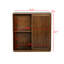 Buffet Mid-Century avec 2 portes coulissantes et bandes décoratives en bois massif, armoire de rangement pour le salon, la cuisine, la salle à manger, le vestibule, le couloir