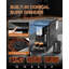 Machine à espresso automatique 20 bars avec moulin intégré - contrôle à écran tactile, 7 variétés de café, infusion rapide de 1350 W, mousseur à lait, réservoir de 1,5 L, barista domestique (noir)