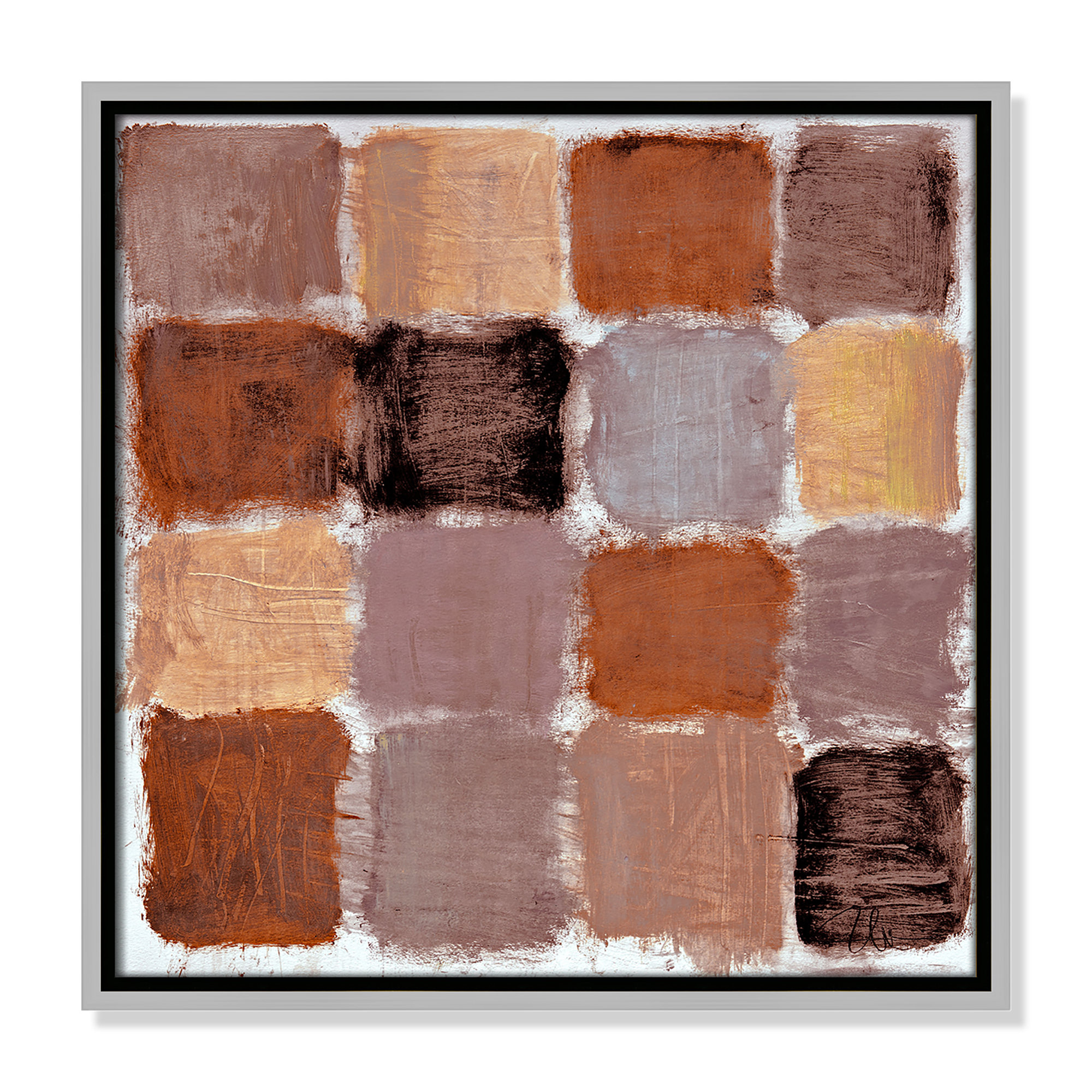 Powder Room Spice Reflections Print by , 17.5" H x 17.5" W, Silver