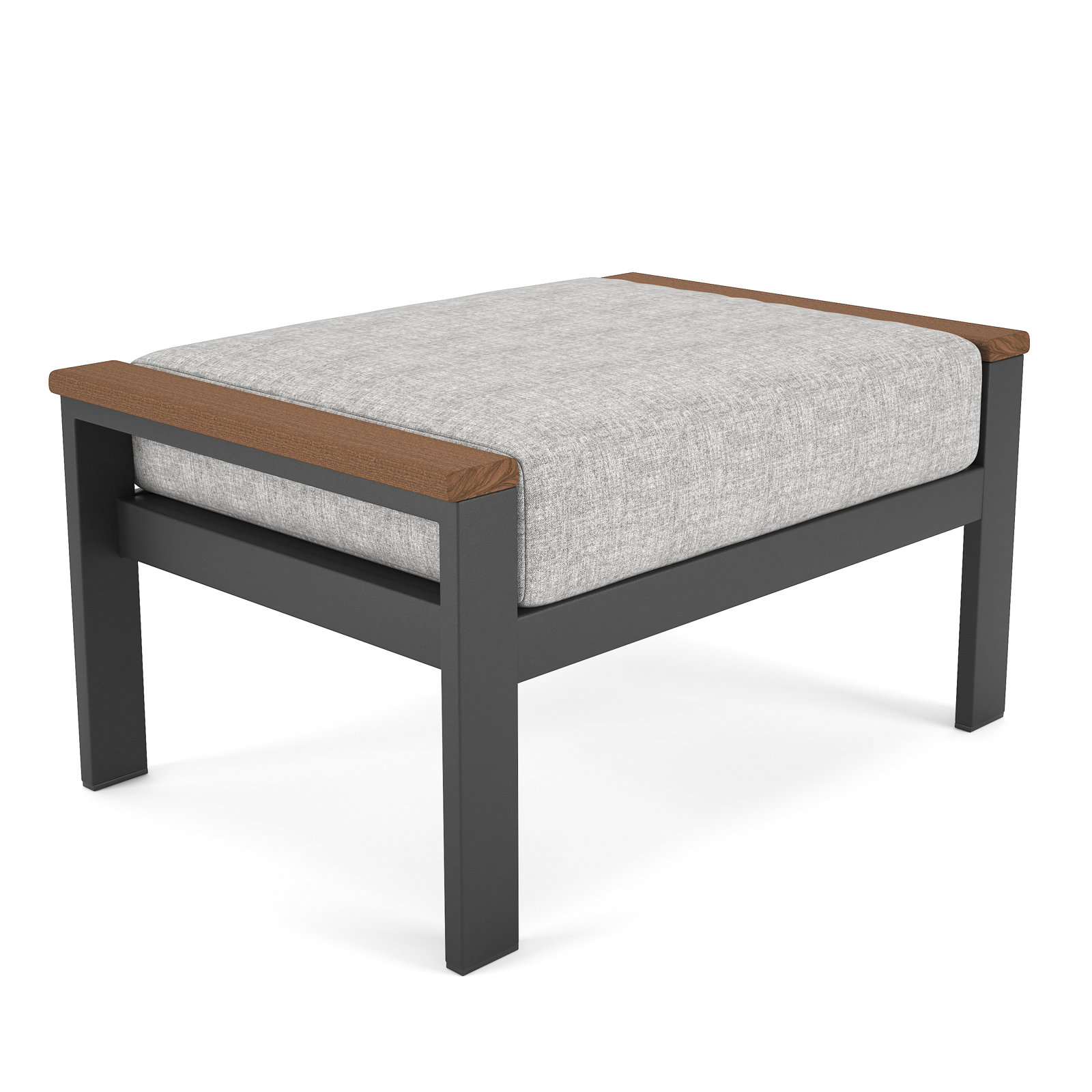 Townsend Sunbrella® Patio Ottoman, Canvas Granite Sunbrella® Canvas, Yes, Brown