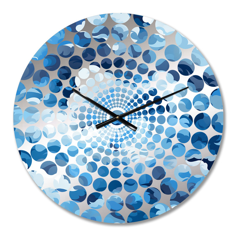 Blue Camouflage Skies - Horloge murale abstraite, Petit
