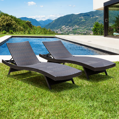 Katalina Pool Lounge Chair, Outdoor Chaise Lounge for Patio & Pool by Ivy Bronx