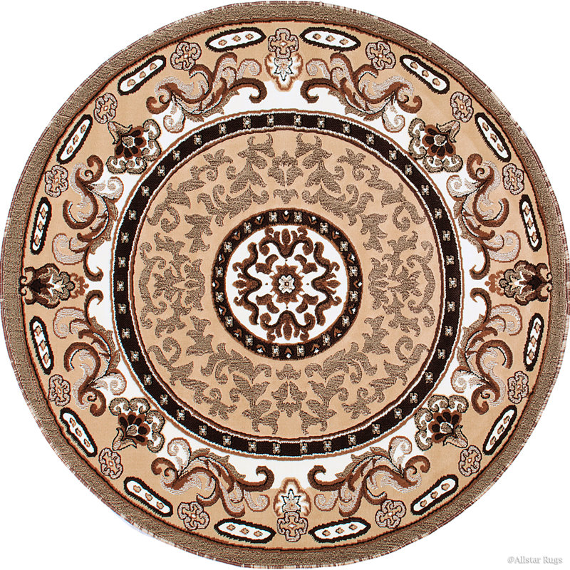 Oriental Indoor Rug, Round 5'