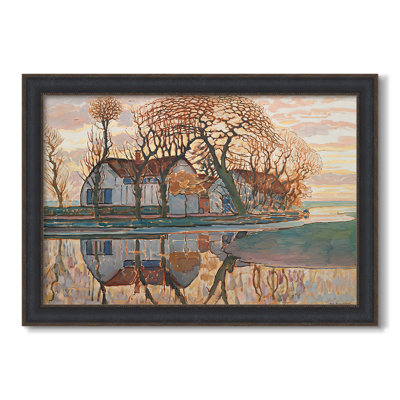 Farm near Duivendrecht, c. 1916-Piet Mondrian-Custom Framed Canvas