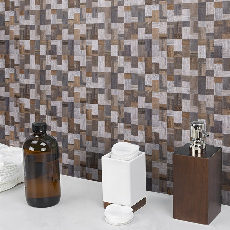 12 in. W x 12 in. L Fireplace Surround Peel and Stick Mosaic Tile