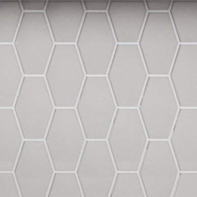 Long Hex 10.60in.x11 in. Glass Mosaic Tile