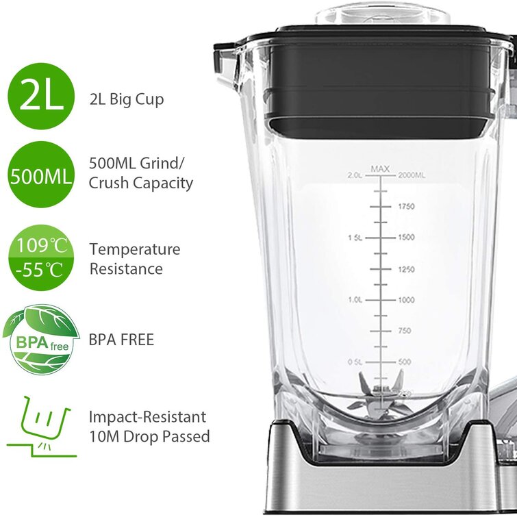 homgeek NY-8608MCA Blender Smoothie Maker, 2000W 10-Speed 220 VOLTS NOT FOR  USA