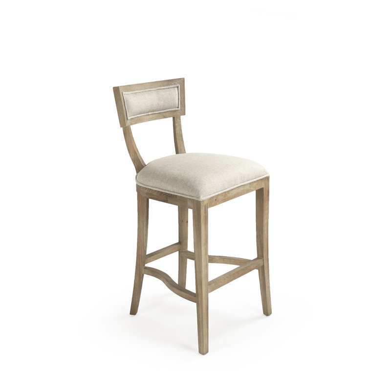 Embla Upholstered Stool with Solid Wood Frame, Bar Stool (30.75" Seat Height)