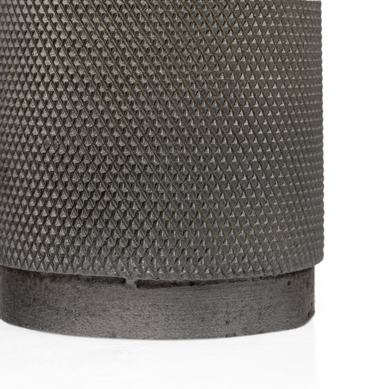 Bougeoir de table en métal 5,5 po, gris, H 7 po x l 2,5 po x P 2,5 po