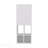 Stanton Tall Storage Cabinet With Two Doors And Three Open Shelves, White