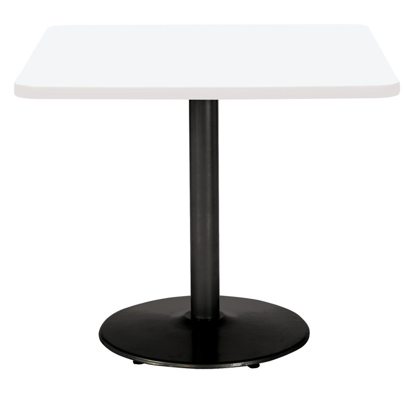 Dining room table Mode Breakroom, Blanc de designer, H 29 po x l 30 po x P 30 po, Noir