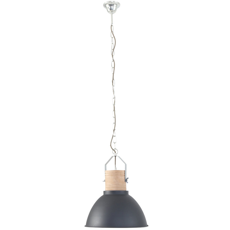 Lyman 1 - Light Dome Pendant, Black, Silver/Beige