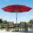 10 ft Patio Umbrella - 3-Tiered Sunshade with Push Button Tilt and Easy-Open Crank - Outdoor Umbrella for Deck, Yard, or Pool by Pure Garden (Red)-1064422572