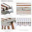 Auvent pour balcon 10 'x 8' - et résistance à l'eau, manivelle manuelle, structure en aluminium, pare-soleil rayé beige, protection de la cour, rétractable, poignée à manivelle