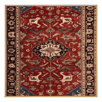 Tapis brun lavable à la machine