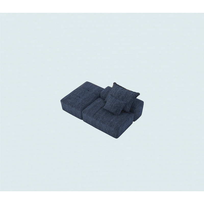 Canapé modulaire surdimensionné Boneless, Bleu