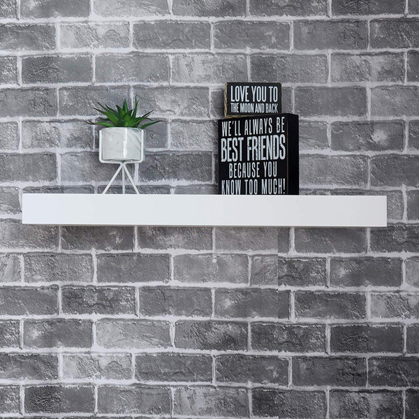 Floating Shelf White Open Floating Shelving Hard Lacquer Paint