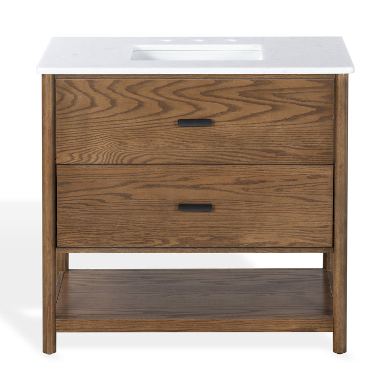 Jaylessa 36" Single Vanity, Medium Oak