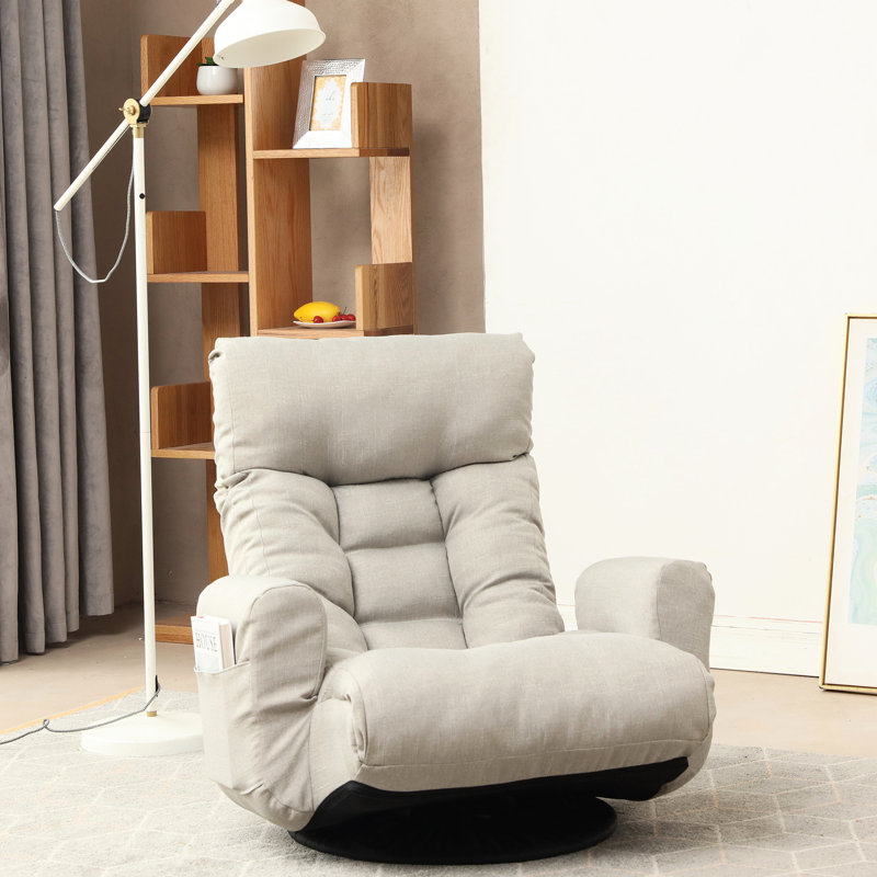Relaxing Lounge Chair With Adjustable Head And Waist Rotatable Seat Comfortable Gaming Back