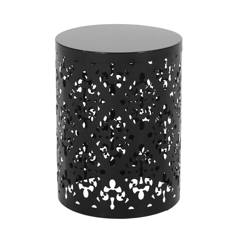 Table de bout d'extérieur en métal, 1, Noir