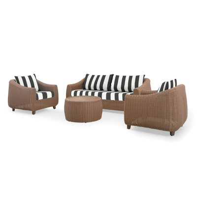 Luminis 4-Piece Sunbrella® Outdoor Patio Seating Set - Canvas Cabana