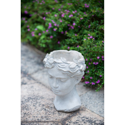 Jardinière en ciment de style grec - Décoration de jardin intérieur et extérieur, P 7 po x 11 po