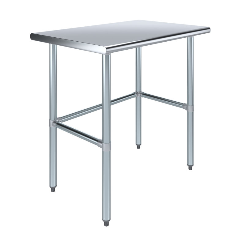 Table de travail en acier inoxydable, H 35 po x L 36 po x L 24 po
