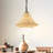1-light Handwoven Rattan Cone Pendant