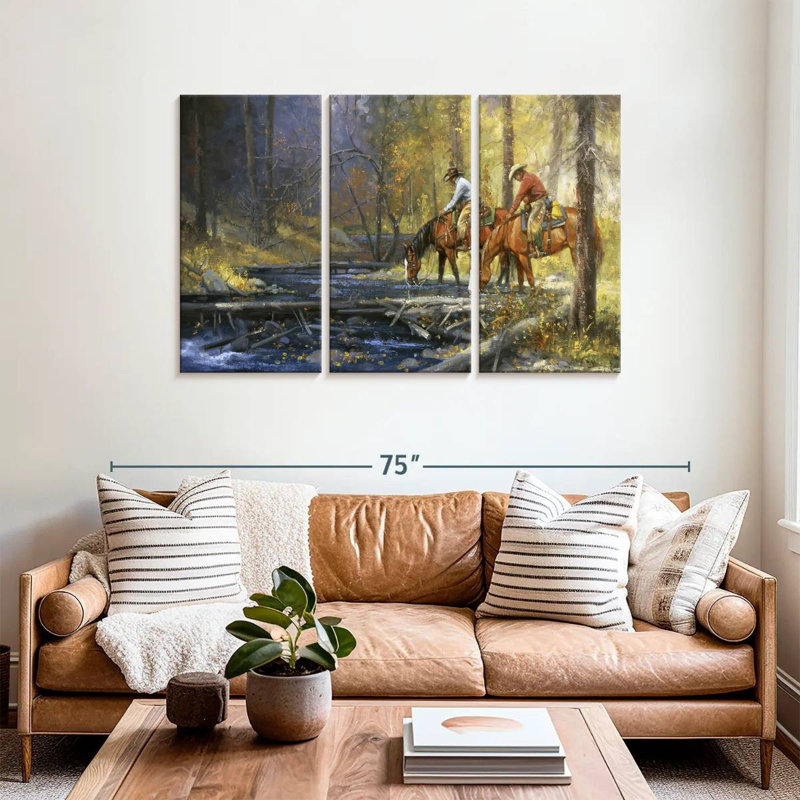 Lelar Cold Water And Falling Leaves, 36" H x 57" W
