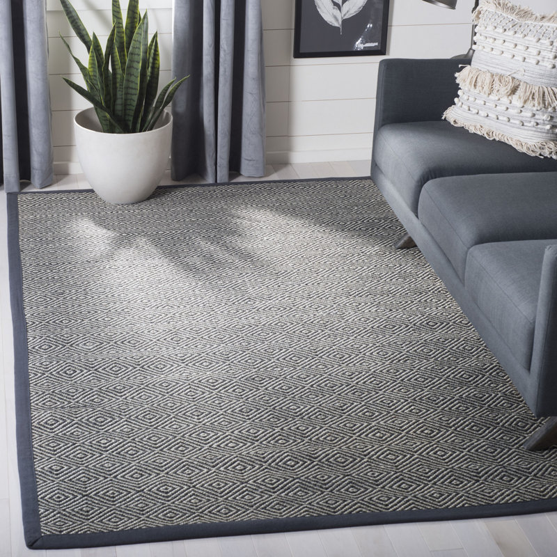 Tapis géométrique en sisal Freels, Rectangle 9 pi x 12 pi