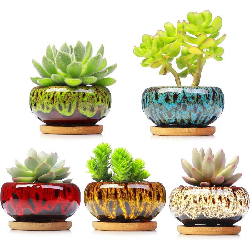Ensemble de 5 pots en céramique