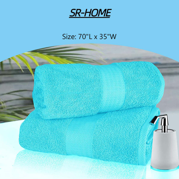 SR-HOME 2 Piece Cotton Bath Towel Set