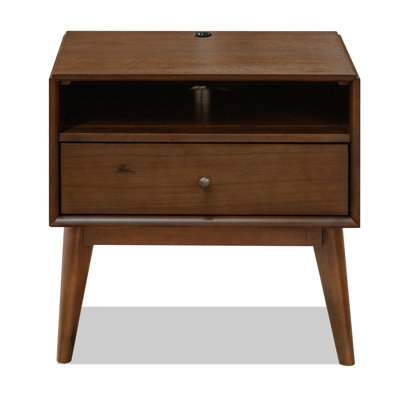Sutton Walnut nightstand - one drawer