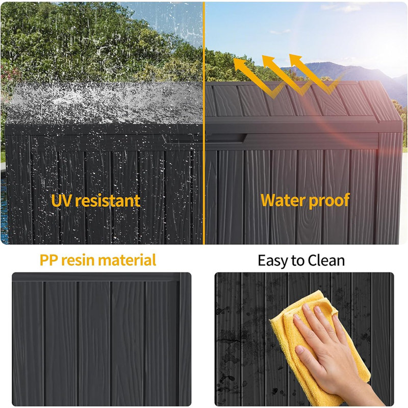 Coffre de terrasse, coffres de rangement extérieurs verrouillables pour jardin ...
