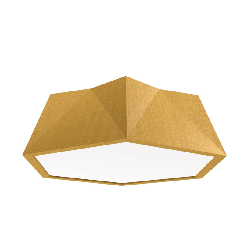 Physalis 1 - Light Flush Mount, 5.85" H x 19.5" W x 19.5" D, Organic Gold