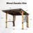 12 pi. L 10 pi. D Pavillon de jardin en bois massif avec toit en acier