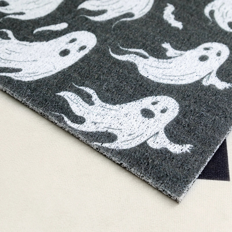 Happy & Polly Halloween Gothic Style Cat Litter Mat, Waterproof,  Absorbent, Trapping Litter - Style A