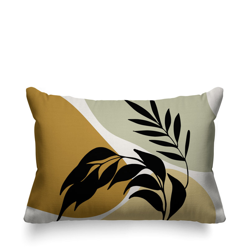 Coussin décoratif intérieur / extérieur Boho, Jaune