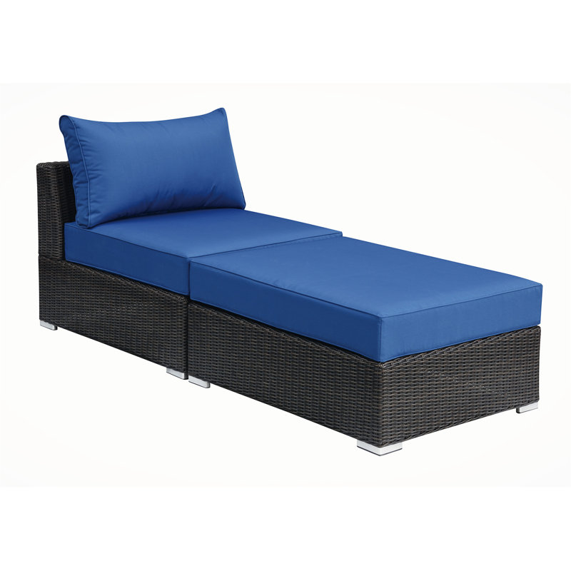 Canapé modulaire Godding, 100 % polyester bleu