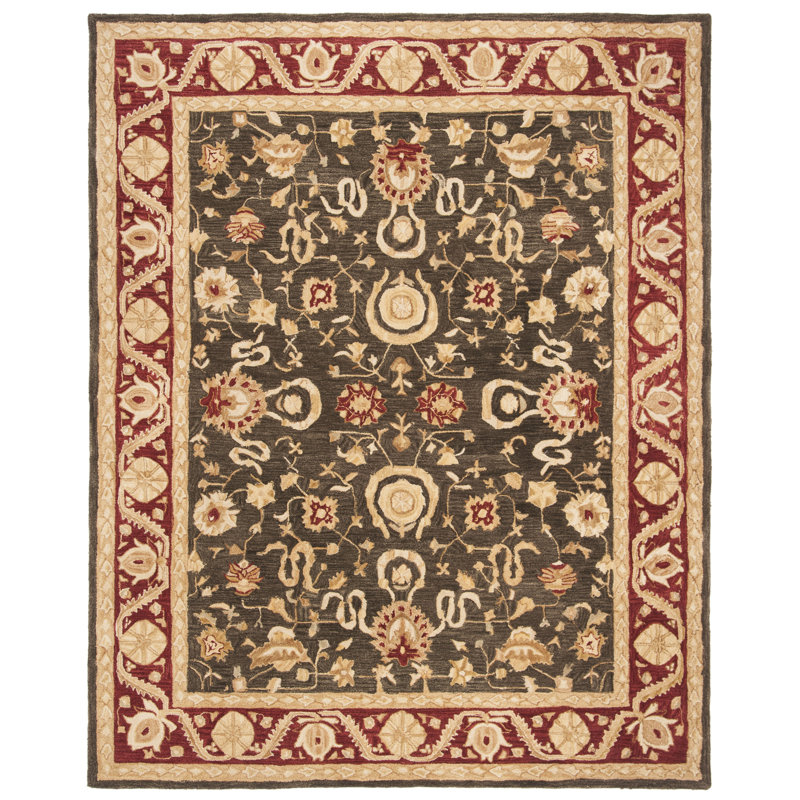Tingley Hand Tufted Wool Pile Oriental Rug, Rectangle 9'6" x 13'6"