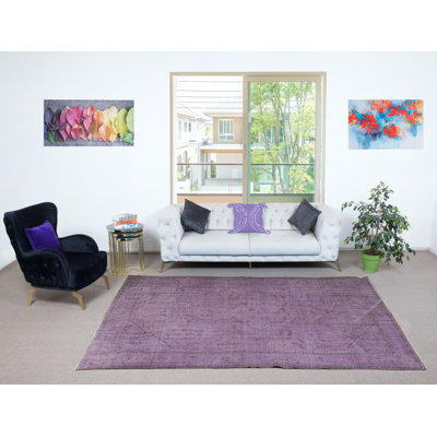 Tapis turc contemporain fait à la main 5,5 pi x 5,5 pi