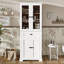Armoire de rangement autoportante avec portes en verre trempé-1436848200