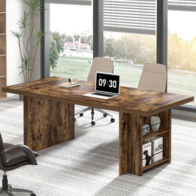 Hulste 70" Executive Desk, Brown