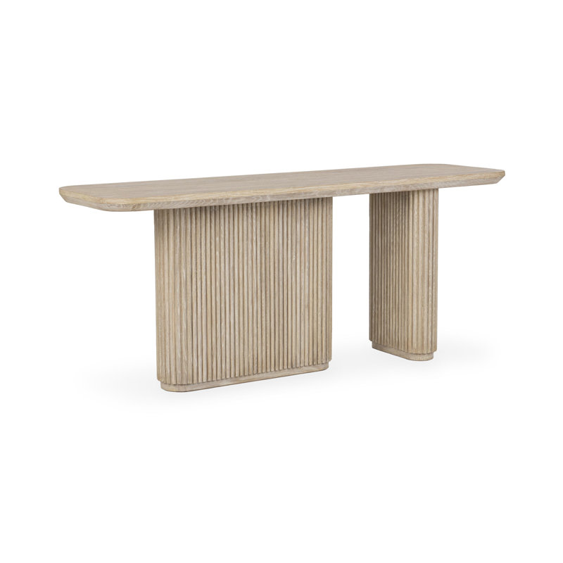 Vander 72'' W Solid Wood Console Table, Cream Washed