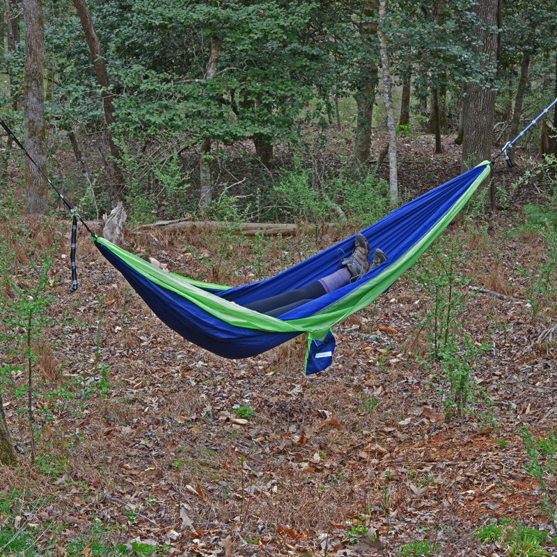 Hamac de camping Gould, Lime / bleu marine