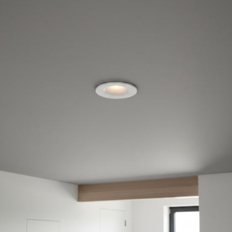 3 Watt LED Chrome Flush Recessed Downlight, White